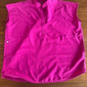 Figs Women's Top in Bright Pink
